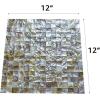 imageArt3d Mother of Pearl Shell Mini Square Seamless Mosaic Tile for Kitchen Backsplash White 12quot L X 12quot WBrown
