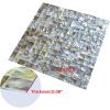 imageArt3d Mother of Pearl Shell Mini Square Seamless Mosaic Tile for Kitchen Backsplash White 12quot L X 12quot WBrown
