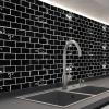 imageArt3d Peel and Stick Backsplash Tile Green for Kithchen Bathroom Laundry Room Stove RV 20Pack of 12 x 6quot SelfAdhesive Vinyl Stick On Subway TileBlack