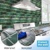 imageArt3d Peel and Stick Backsplash Tile Green for Kithchen Bathroom Laundry Room Stove RV 20Pack of 12 x 6quot SelfAdhesive Vinyl Stick On Subway TileDark Green
