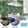 imageArt3d Peel and Stick Backsplash Tile Green for Kithchen Bathroom Laundry Room Stove RV 20Pack of 12 x 6quot SelfAdhesive Vinyl Stick On Subway TileGreen
