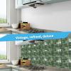 imageArt3d Peel and Stick Backsplash Tile Green for Kithchen Bathroom Laundry Room Stove RV 20Pack of 12 x 6quot SelfAdhesive Vinyl Stick On Subway TileGreen