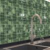 imageArt3d Peel and Stick Backsplash Tile Green for Kithchen Bathroom Laundry Room Stove RV 20Pack of 12 x 6quot SelfAdhesive Vinyl Stick On Subway TileGreen