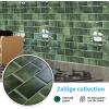 imageArt3d Peel and Stick Backsplash Tile Green for Kithchen Bathroom Laundry Room Stove RV 20Pack of 12 x 6quot SelfAdhesive Vinyl Stick On Subway TileGreen