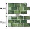 imageArt3d Peel and Stick Backsplash Tile Green for Kithchen Bathroom Laundry Room Stove RV 20Pack of 12 x 6quot SelfAdhesive Vinyl Stick On Subway TileGreen