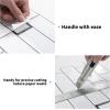 imageArt3d Peel and Stick Backsplash Tile Green for Kithchen Bathroom Laundry Room Stove RV 20Pack of 12 x 6quot SelfAdhesive Vinyl Stick On Subway TileWhite With Black Grout  2