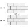 imageArt3d Peel and Stick Backsplash Tile Green for Kithchen Bathroom Laundry Room Stove RV 20Pack of 12 x 6quot SelfAdhesive Vinyl Stick On Subway TileWhite with Black Grout  1