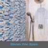imageArt3d grout Decorative Tile BlueGray Glass for Kitchen Backsplash or Bathroom Backsplash 5 PackBlue Marble