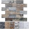 imageArt3d 10Pack Peel and Stick Backsplash Wall Tile for Kitchen Bathroom Fireplace Vanitity in Natural WhiteSprucegray