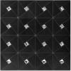 imageArt3d 10Sheet Peel and Stick Backsplash Metal Mosaic Tiles for Kitchen Wall Decor Stick on Aluminum Composite Tiles Stikers Black Windmill Puzzle Glass MixedBlack