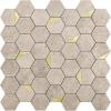 imageArt3d 10Sheet Peel and Stick Backsplash for Kitchen Dcor SelfAdhesive Tile Hexagon Mosaic TilesSilver Studded