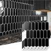 imageArt3d 10Sheet Peel and Stick Kitchen Backsplash Tile Vinyl Stick On Wall Tile Sticker for Bathroom Laundry Room Back Splashes 12quotx12quot Black MarbleBlack