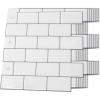 imageArt3d 30  30cm Peel and Stick Backsplash Tiles for Kitchen Shiny Black A17000BKWarm White With Gray Grout