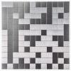 imageArt3d 5Piece Metal Backsplash Tile Peel and Stick Mosaics for Kitchen Backsplashes SilverSilver