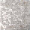 imageArt3d Bathroom Backsplash Mother of Pearl Backsplash Shell Mosaic Tile for Kitchen Shower Tub Sink Bathroom Tile 6 WhiteMortar