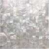 imageArt3d Mother of Pearl Shell Mini Square Seamless Mosaic Tile for Kitchen Backsplash White 12quot L X 12quot WCloud