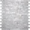 imageArt3d Mother of Pearl Shell Mini Square Seamless Mosaic Tile for Kitchen Backsplash White 12quot L X 12quot Wsmoke gray