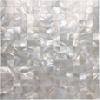 imageArt3d Peel and Stick Mother of Pearl Shell Mosaic Tile for Kitchen Backsplashes 12quot x 12quot White 6 Pack