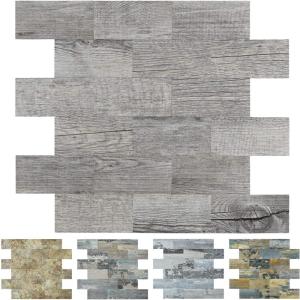 imageArt3d 10 Sheet Pack Of 10 Wall Panel Wood GrayDover Gray