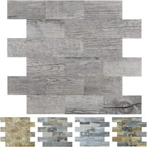 imageArt3d 10 Sheet Pack Of 10 Wall Panel Wood GrayGray