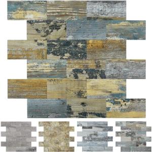 imageArt3d 10 Sheet Pack Of 10 Wall Panel Wood GrayRustic Baywood