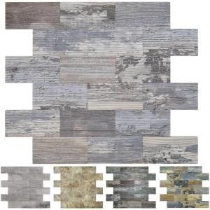 imageArt3d 10 Sheet Pack Of 10 Wall Panel Wood GraySilver