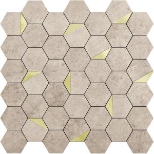 imageArt3d 10Sheet Peel and Stick Backsplash for Kitchen Dcor SelfAdhesive Tile Hexagon Mosaic TilesSilver Studded