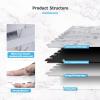imageArt3d 10Sheet Peel and Stick Backsplash Tile for Kitchen Bathroom Fireplace Laundry Room in White Marble ToneVolakas White  Metal Silver