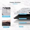 imageArt3d 10Sheet Peel and Stick Backsplash Tile for Kitchen Bathroom Fireplace Laundry Room in White Marble ToneWhite Slate with Silver Studded