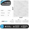 imageArt3d 11Pack Peel and Stick 3D Wall Panels for Interior Wall Decor White Brick Wallpaper Covers 64 SqFt