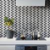 imageArt3d 20Pack SelfAdhesive Metal Backsplash Peel and Stick Tile for Kitchen 12quot x 12quot Silver Aluminium Surface
