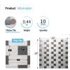 imageArt3d 20Pack SelfAdhesive Metal Backsplash Peel and Stick Tile for Kitchen 12quot x 12quot Silver Aluminium Surface