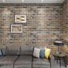 imageArt3d 20Pack105 SqFt Faux Brick 3D Wall Panels Peel and Stick in Stone Ash Self Adhesive Waterproof Foam Wallpaper for Bedroom Bathroom KitchenGrayBrown