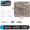 imageArt3d 20Pack105 SqFt Faux Brick 3D Wall Panels Peel and Stick in Stone Ash Self Adhesive Waterproof Foam Wallpaper for Bedroom Bathroom KitchenGrayBrown