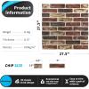 imageArt3d 20Pack105 SqFt Faux Brick 3D Wall Panels Peel and Stick in Stone Ash Self Adhesive Waterproof Foam Wallpaper for Bedroom Bathroom KitchenRed brown