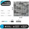 imageArt3d 20Pack105 SqFt Faux Brick 3D Wall Panels Peel and Stick in Stone Ash Self Adhesive Waterproof Foam Wallpaper for Bedroom Bathroom KitchenStone ash