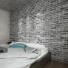 imageArt3d 20Pack105 SqFt Faux Brick 3D Wall Panels Peel and Stick in Stone Ash Self Adhesive Waterproof Foam Wallpaper for Bedroom Bathroom KitchenStone ash