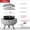 imageArt3d 256quot Round Fire Pit Combo with Foldable Legs Portable Tripod Wood Burning Fire Bowl for Barbecue Outside Patio Bonfires ampamp Heating