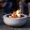 imageArt3d 256quot Round Fire Pit Combo with Foldable Legs Portable Tripod Wood Burning Fire Bowl for Barbecue Outside Patio Bonfires ampamp Heating