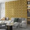 imageArt3d 33Pack 3D Wall Panels for Interior Wall Decor Diamond Textured Feature Wall Paneling for Gaming Living Room TV Wall Background Accent Wall  12 x 12 inch GoldGold