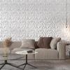imageArt3d 33Pack 3D Wall Panels for Interior Wall Decor Diamond Textured Feature Wall Paneling for Gaming Living Room TV Wall Background Accent Wall  12 x 12 inch GoldWhite