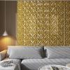 imageArt3d 33Pack 3D Wall Panels for Interior Wall Decor Diamond Textured Feature Wall Paneling for Gaming Living Room TV Wall Background Accent Wall  12 x 12 inch GoldGold