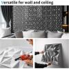 imageArt3d 33Pack 3D Wall Panels for Interior Wall Decor Diamond Textured Feature Wall Paneling for Gaming Living Room TV Wall Background Accent Wall  12 x 12 inch GoldSilver