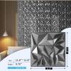 imageArt3d 33Pack 3D Wall Panels for Interior Wall Decor Diamond Textured Feature Wall Paneling for Gaming Living Room TV Wall Background Accent Wall  12 x 12 inch GoldSilver