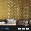 imageArt3d 33Pack 3D Wall Panels for Interior Wall Decor Diamond Textured Feature Wall Paneling for Gaming Living Room TV Wall Background Accent Wall  12 x 12 inch GoldGold