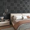 imageArt3d 33Pack 3D Wall Panels for Interior Wall Decor Textured Accent Wall Paneling for Living Room Bedroom TV Wall Background 12quotx12quot BlackBlack