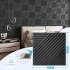 imageArt3d 33Pack 3D Wall Panels for Interior Wall Decor Textured Accent Wall Paneling for Living Room Bedroom TV Wall Background 12quotx12quot BlackBlack