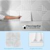 imageArt3d 33Pack 3D Wall Panels for Interior Wall Decor Textured Accent Wall Paneling for Living Room Bedroom TV Wall Background 12quotx12quot BlackWhite