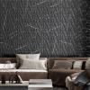imageArt3d 3D Diamond Design Paneling for Interior Decor Living Room TV Wall Background Bedroom Gaming Setup 118quot x 118quot Black Marble 33 PackBlack Marble