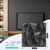 imageArt3d 3D Diamond Design Paneling for Interior Decor Living Room TV Wall Background Bedroom Gaming Setup 118quot x 118quot Black Marble 33 PackBlack Marble